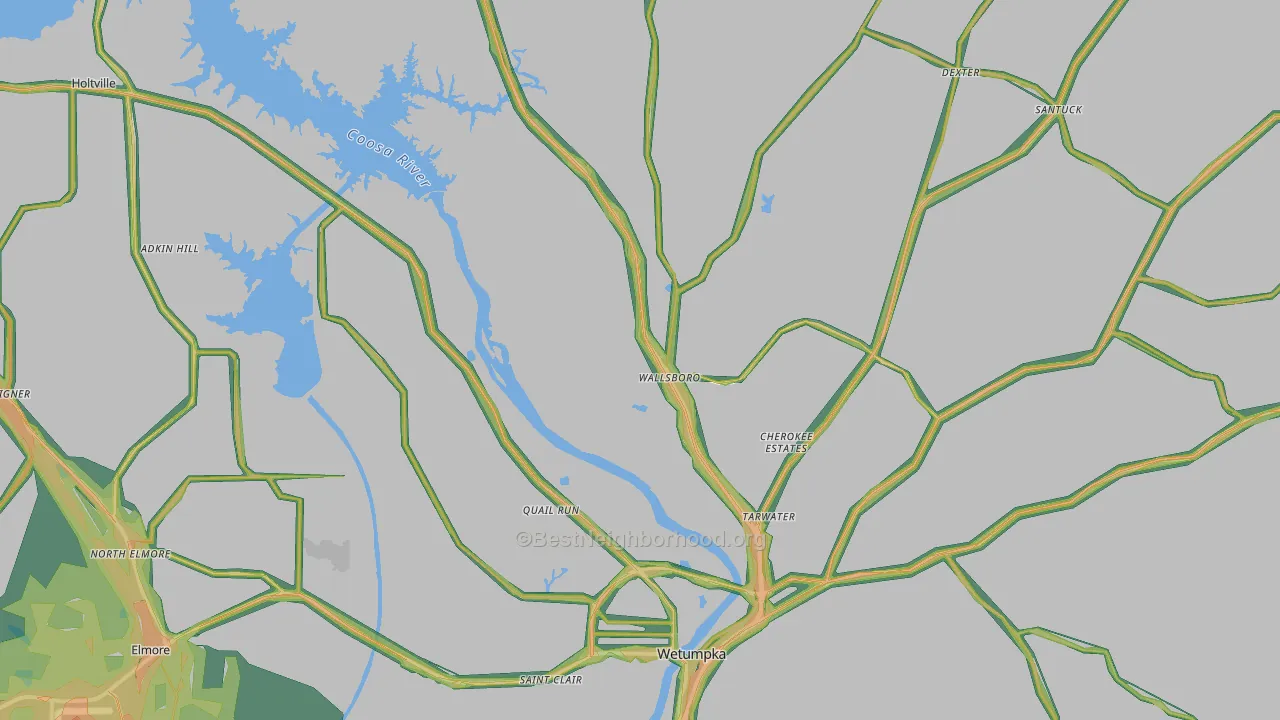 36092, AL Map of Noise Levels in 36092