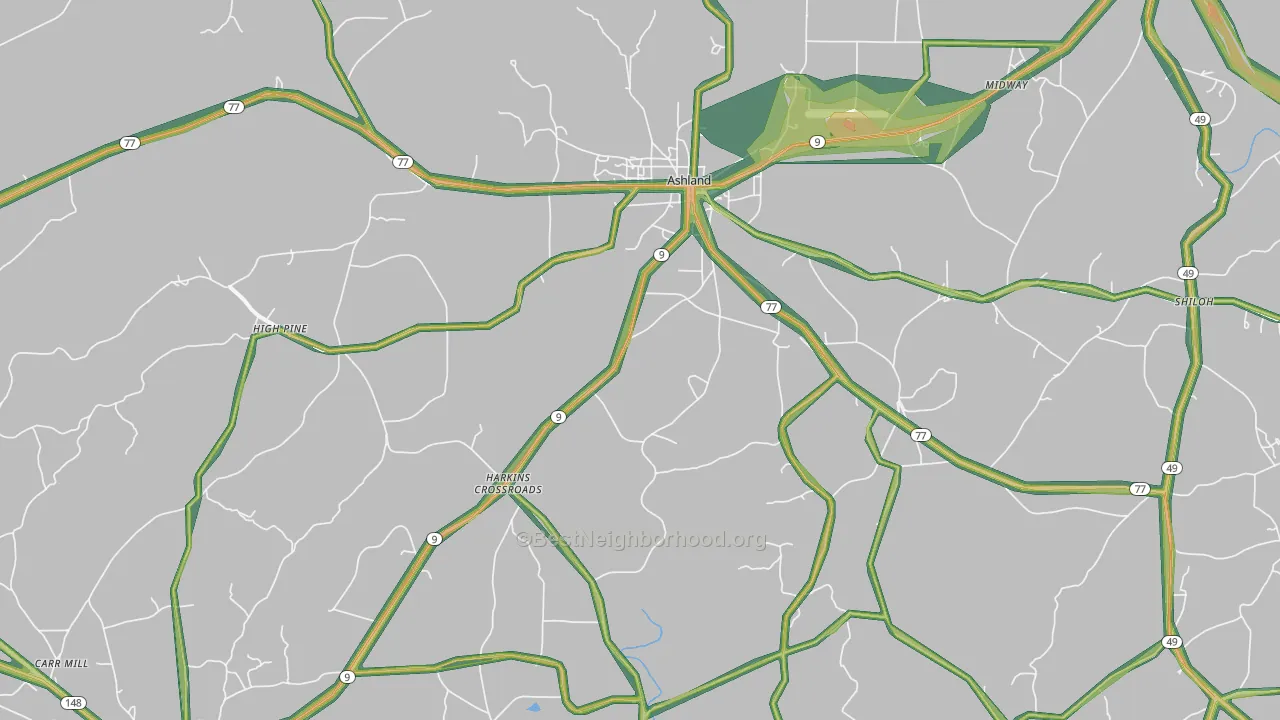 36251, AL Map of Noise Levels in 36251