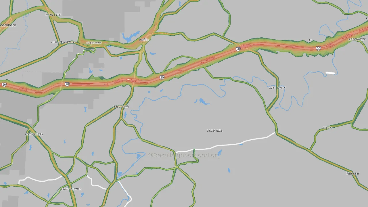 36264, AL Map of Noise Levels in 36264