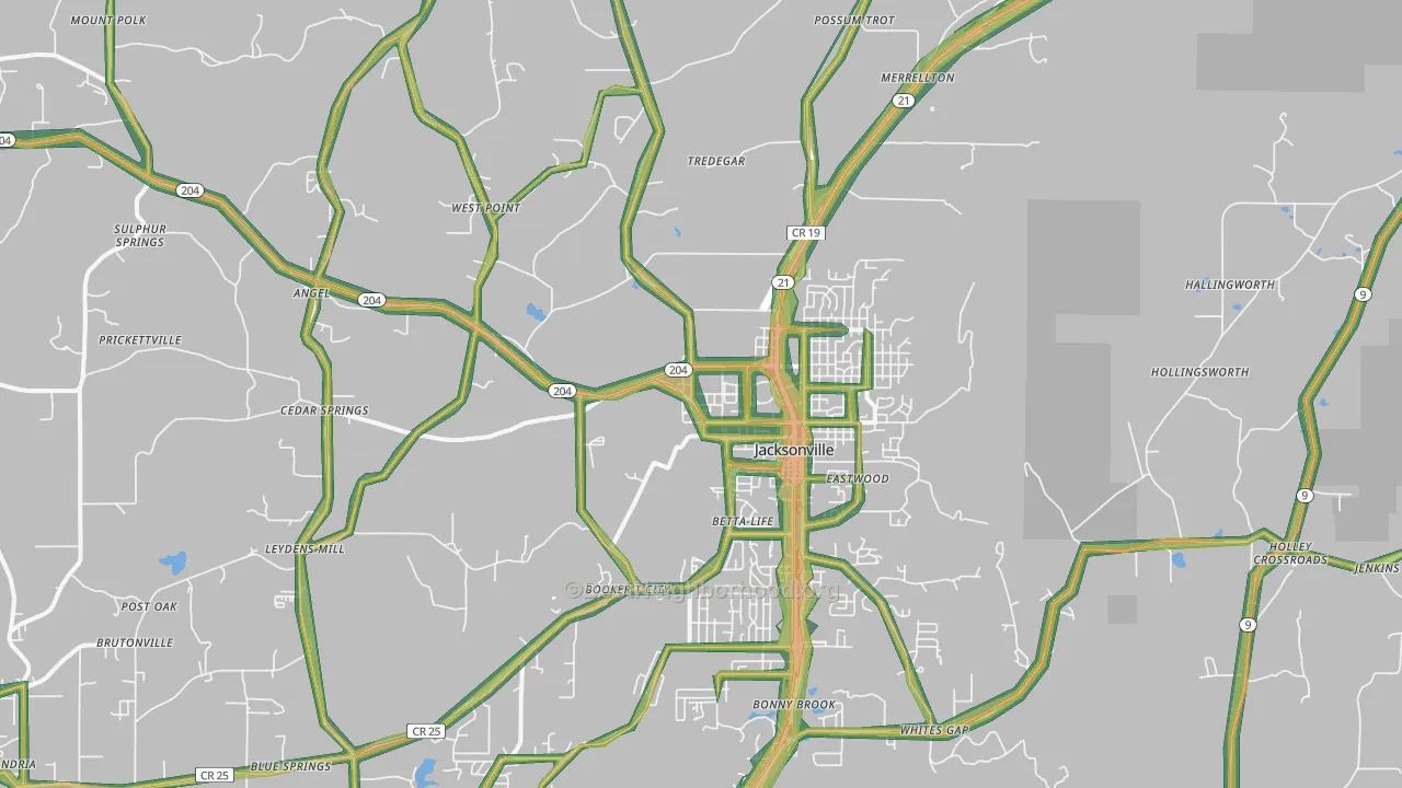 36265, AL Map of Noise Levels in 36265