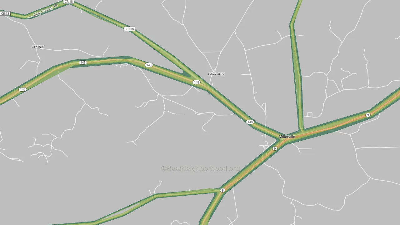 36267, AL Map of Noise Levels in 36267