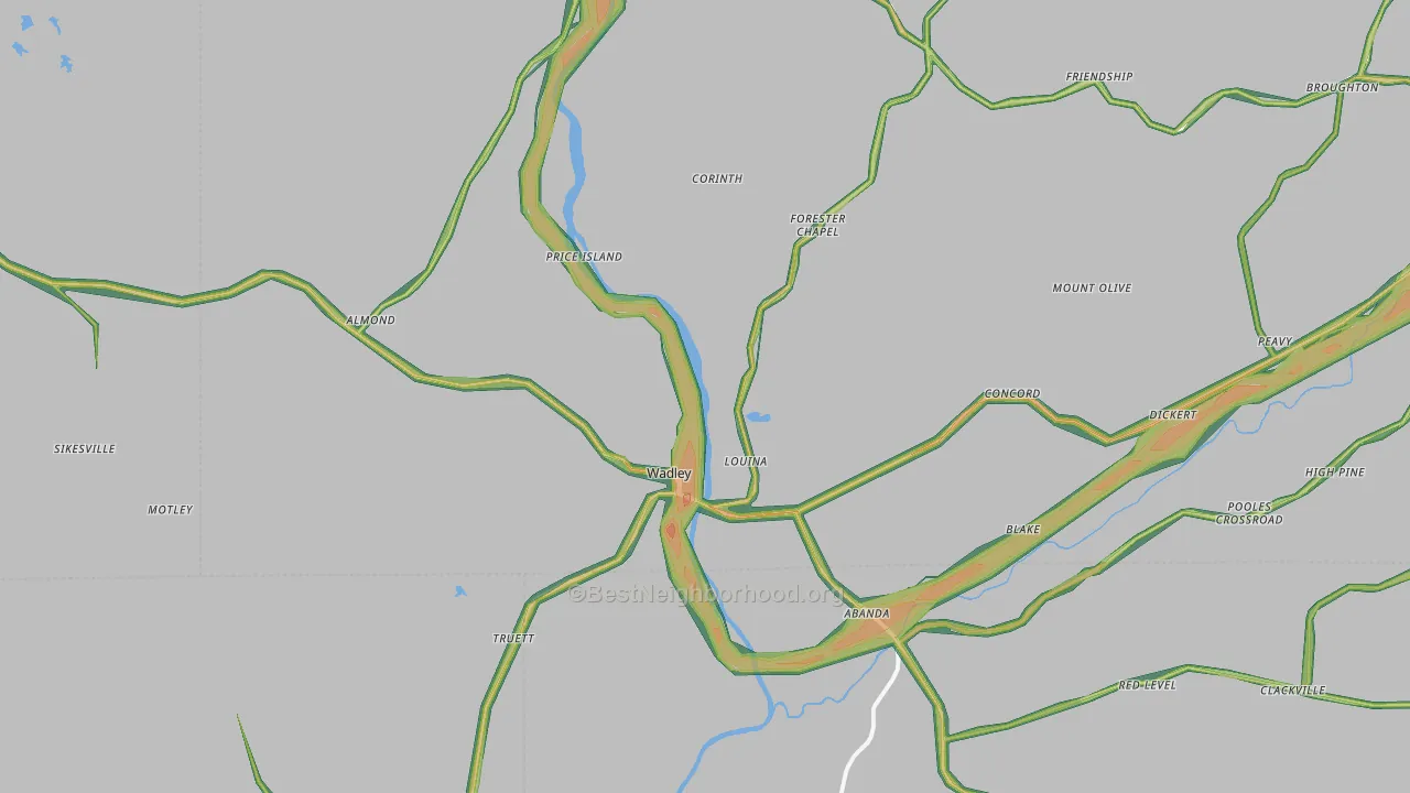 36276, AL Map of Noise Levels in 36276