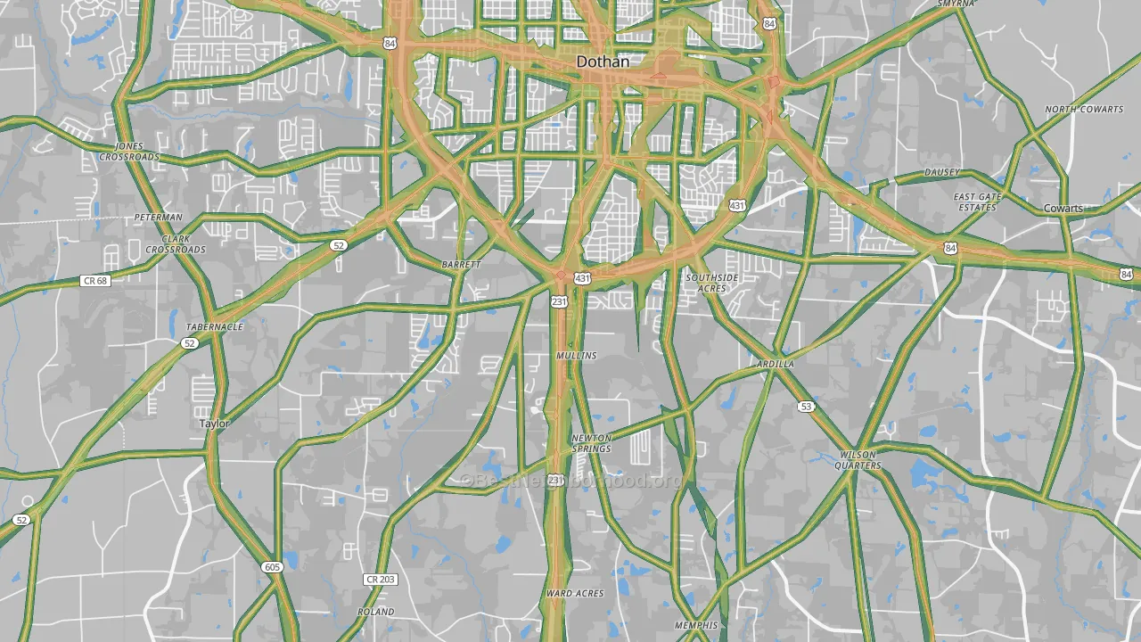 36301, AL Map of Noise Levels in 36301