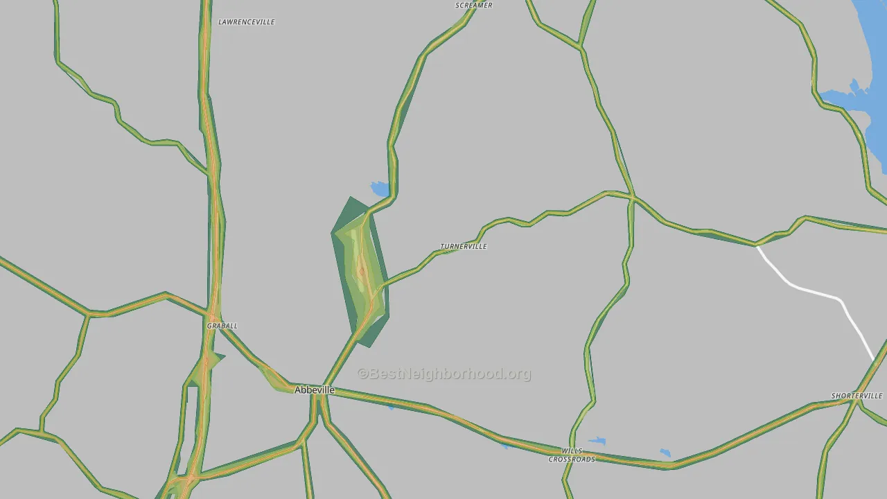 36310, AL Map of Noise Levels in 36310