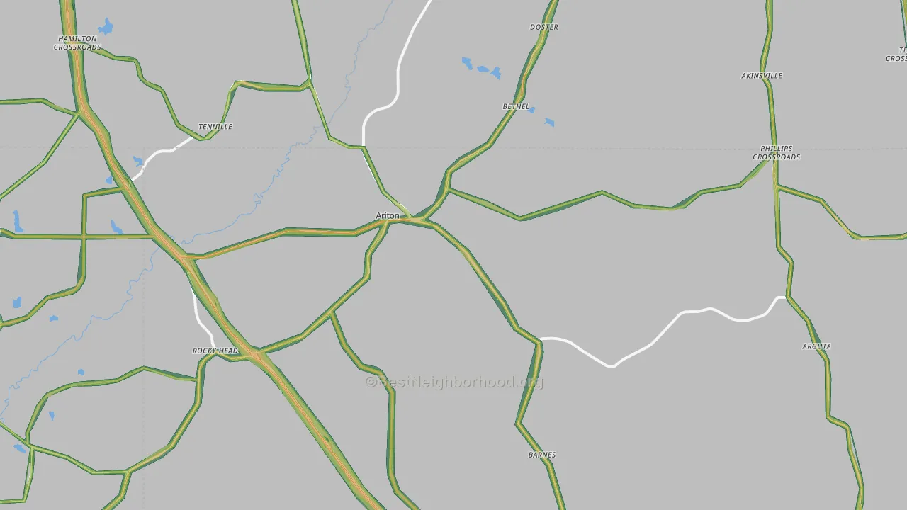 36311, AL Map of Noise Levels in 36311