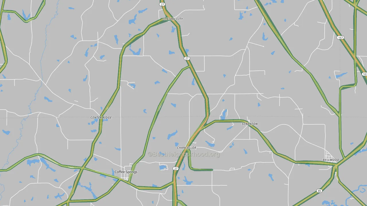 36316, AL Map of Noise Levels in 36316