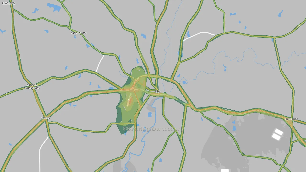 36323, AL Map of Noise Levels in 36323