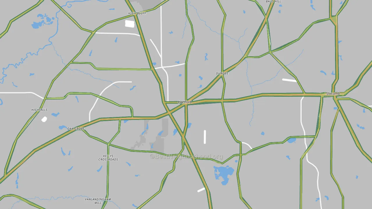 36344, AL Map of Noise Levels in 36344