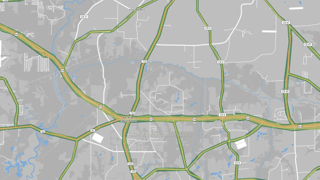 36352, AL Map of Noise Levels in 36352