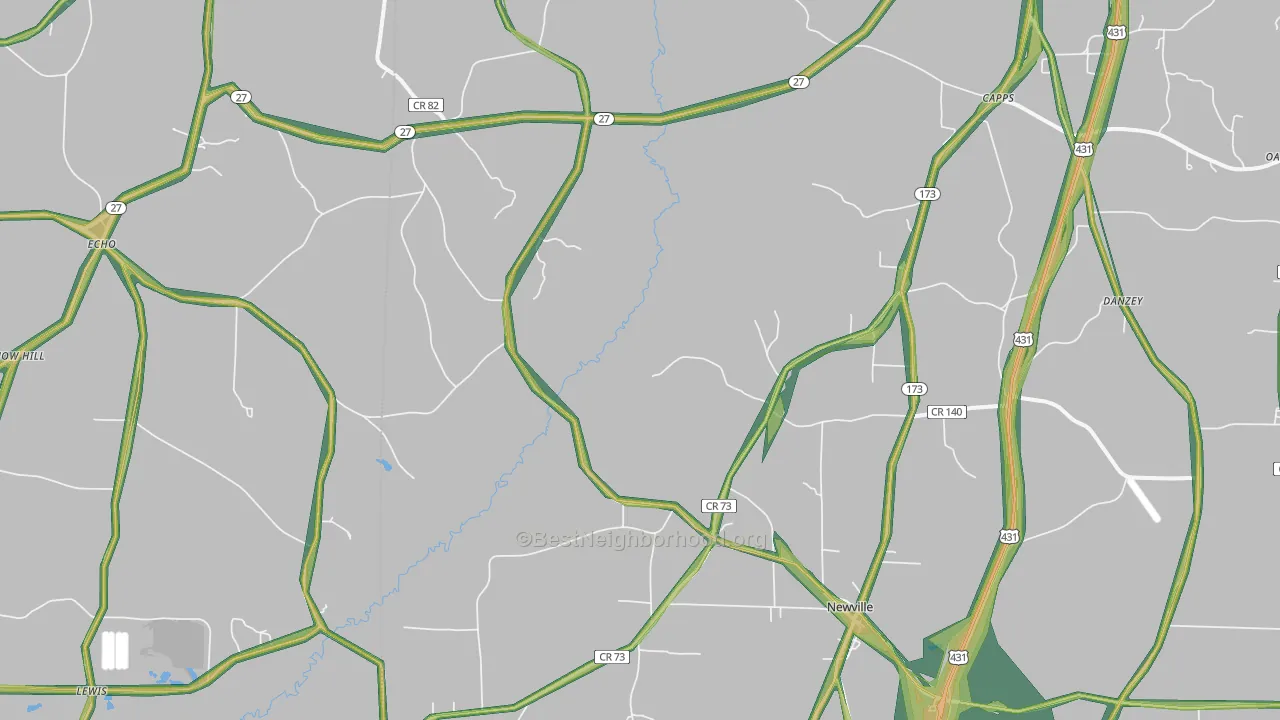 36353, AL Map of Noise Levels in 36353