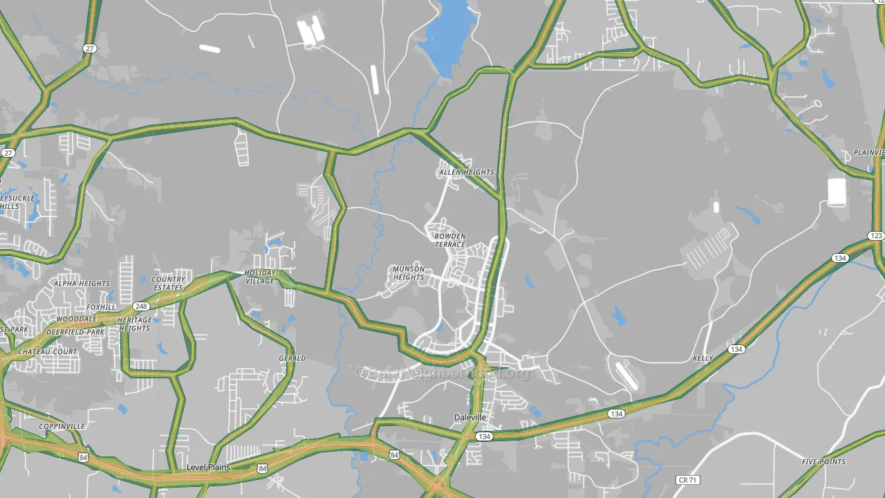 36362, AL Map of Noise Levels in 36362