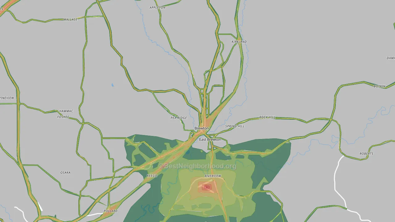 36426, AL Map of Noise Levels in 36426