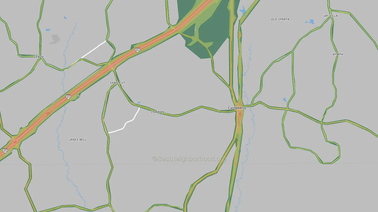 36432, AL Map of Noise Levels in 36432