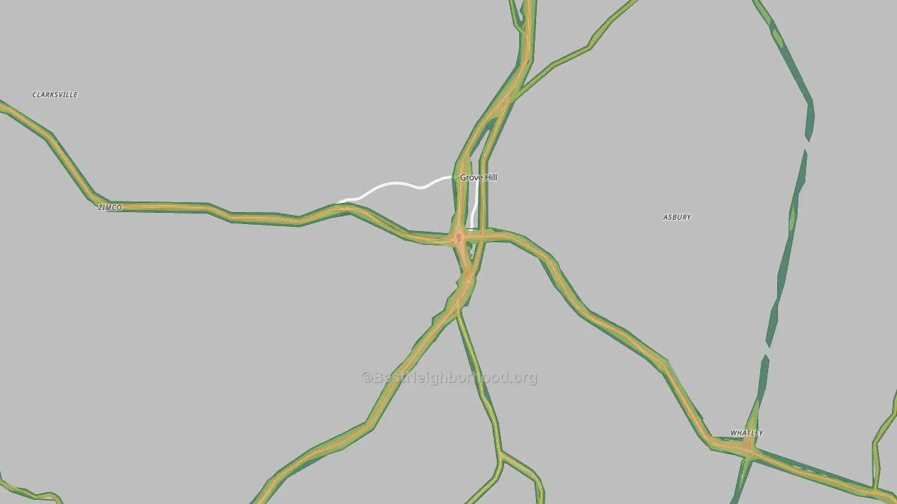 36451, AL Map of Noise Levels in 36451