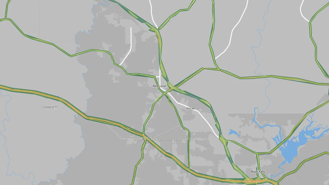 36474, AL Map of Noise Levels in 36474