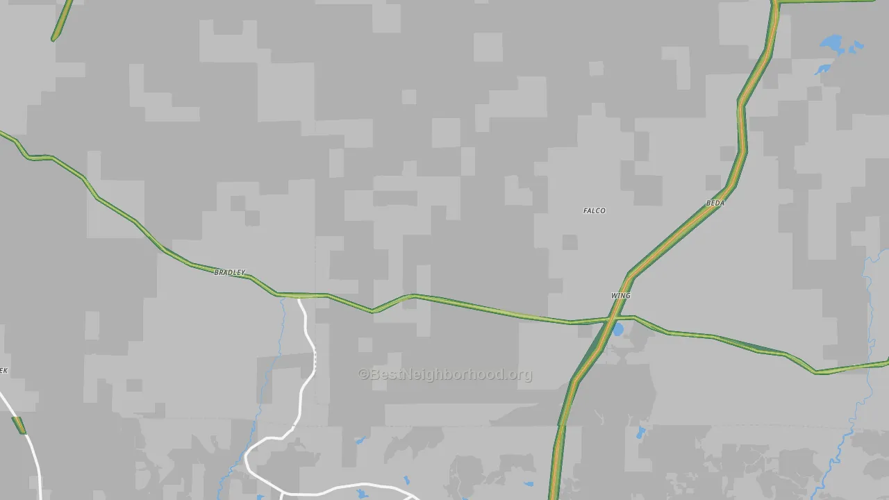 36483, AL Map of Noise Levels in 36483