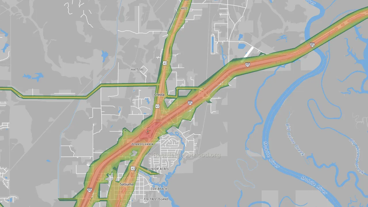 36525, AL Map of Noise Levels in 36525