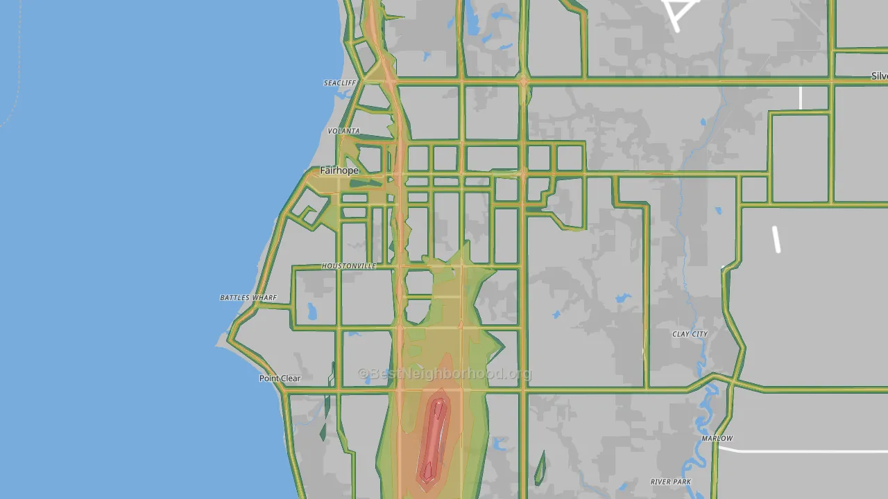 36532, AL Map of Noise Levels in 36532