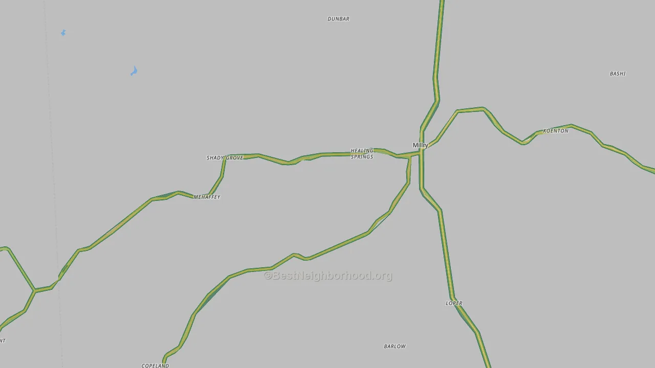 36558, AL Map of Noise Levels in 36558