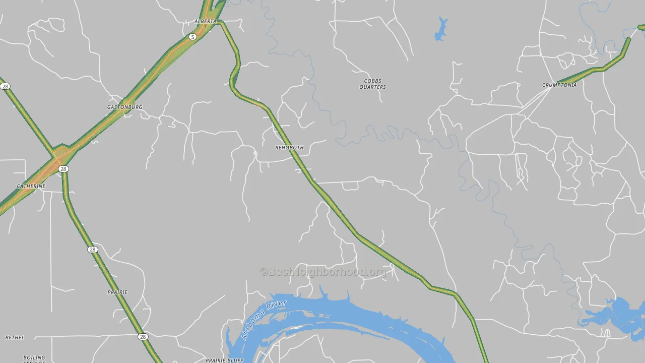 36720, AL Map of Noise Levels in 36720