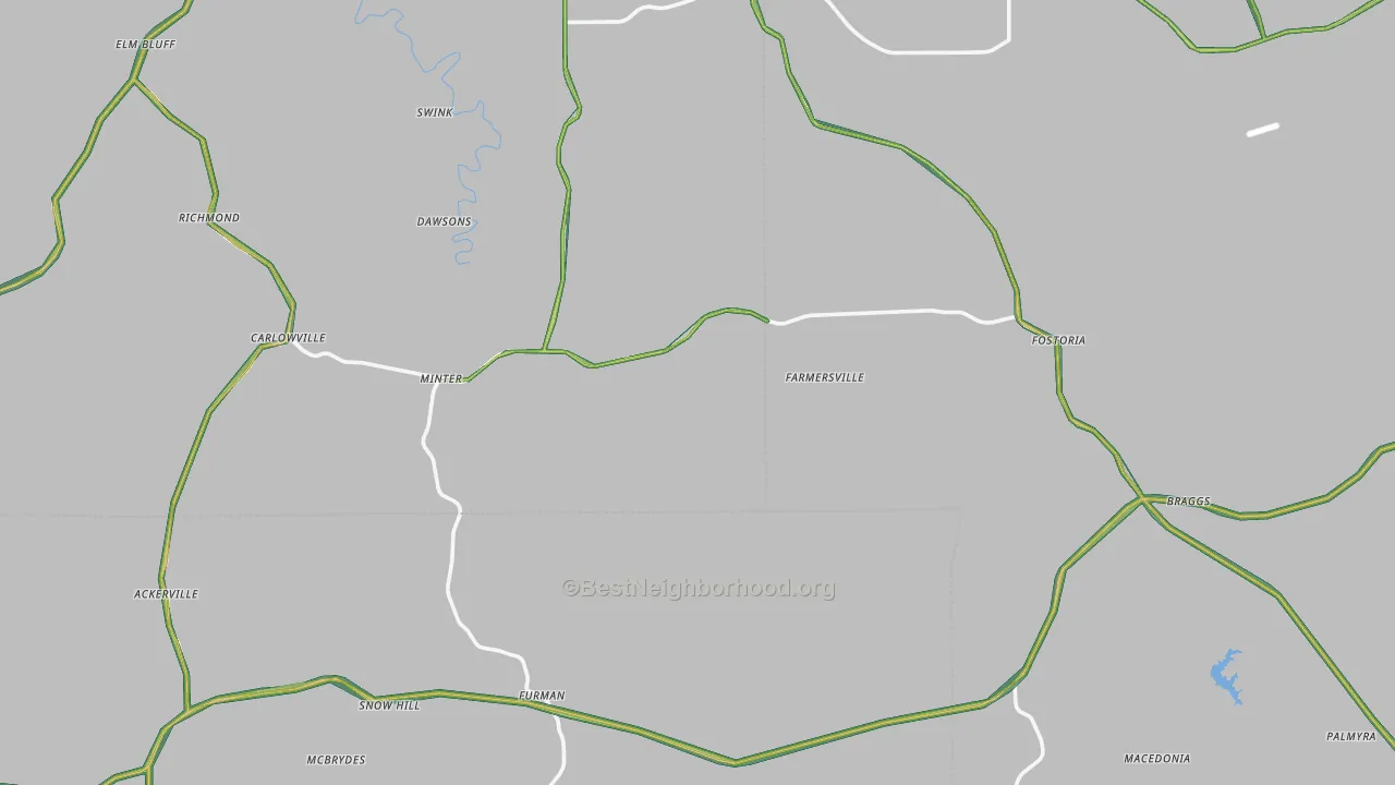 36761, AL Map of Noise Levels in 36761