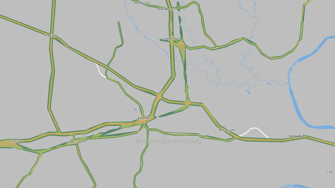36769, AL Map of Noise Levels in 36769