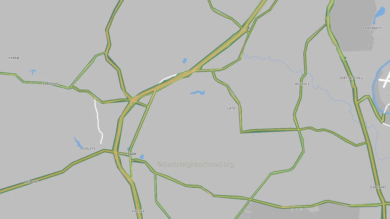 36875, AL Map of Noise Levels in 36875