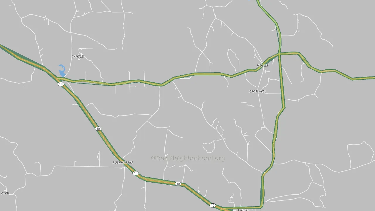 36912, AL Map of Noise Levels in 36912