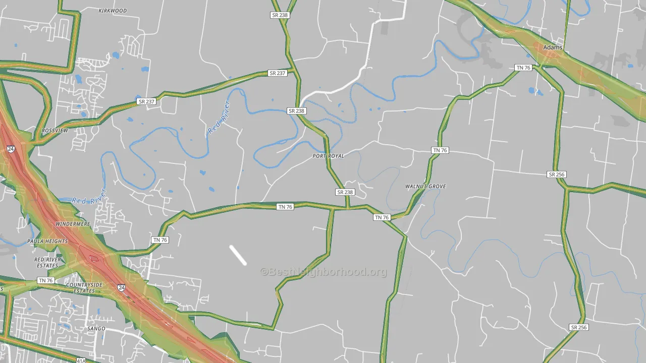 37010, TN Map of Noise Levels in 37010