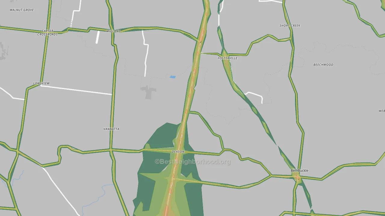 37020, TN Map of Noise Levels in 37020