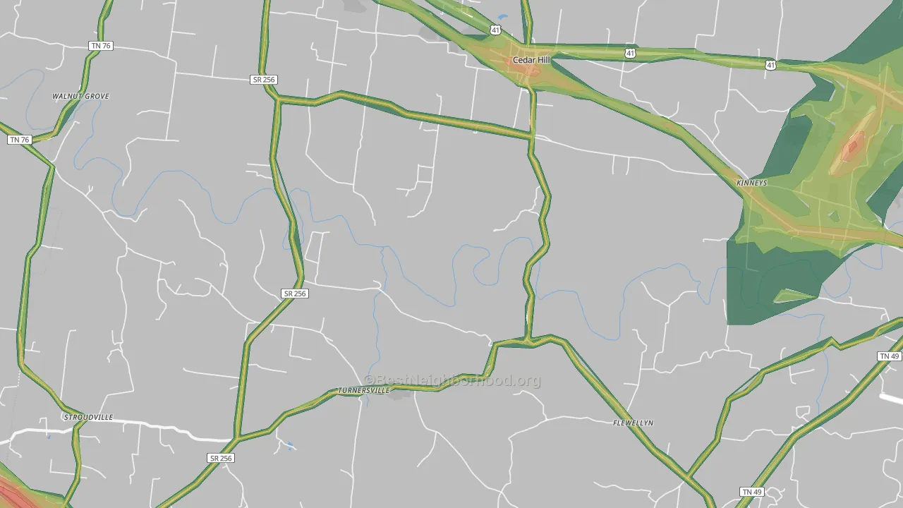 37032, TN Map of Noise Levels in 37032