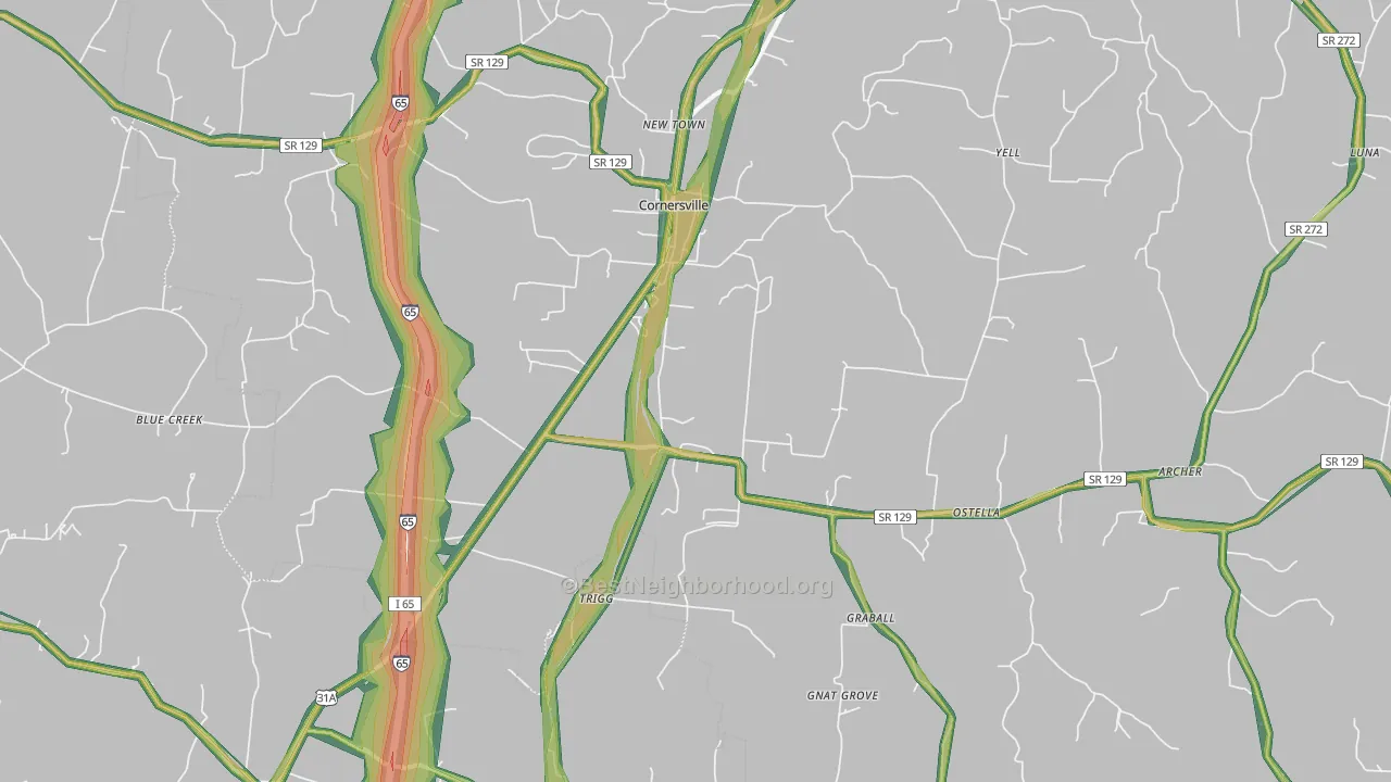 37047, TN Map of Noise Levels in 37047