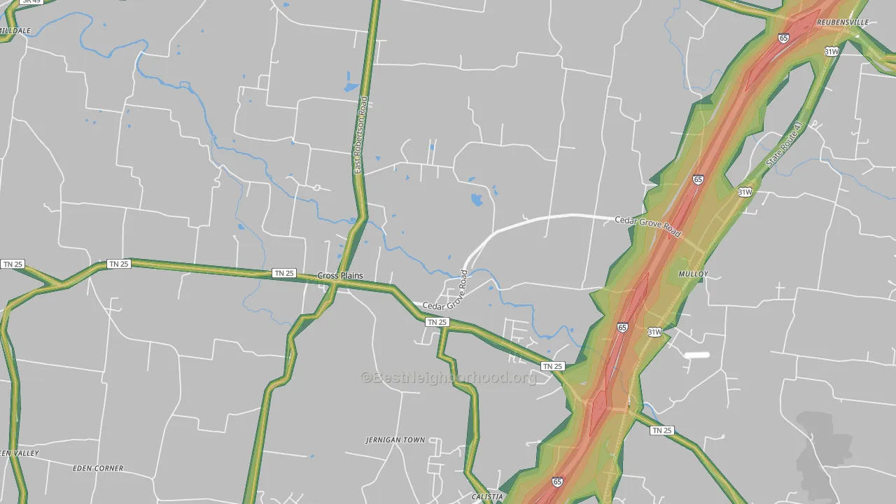 37049, TN Map of Noise Levels in 37049