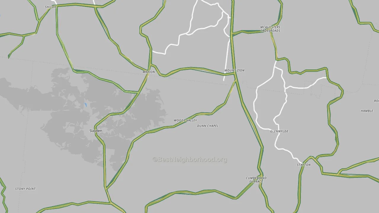 37051, TN Map of Noise Levels in 37051