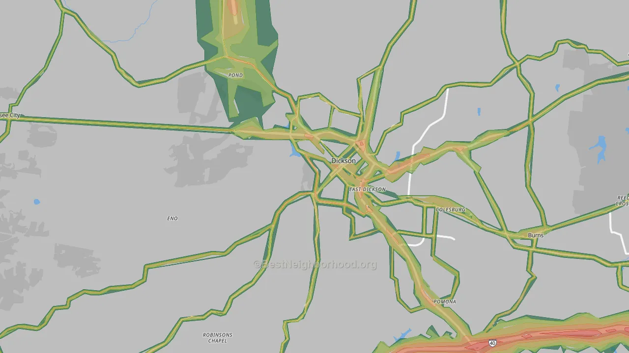 37055, TN Map of Noise Levels in 37055