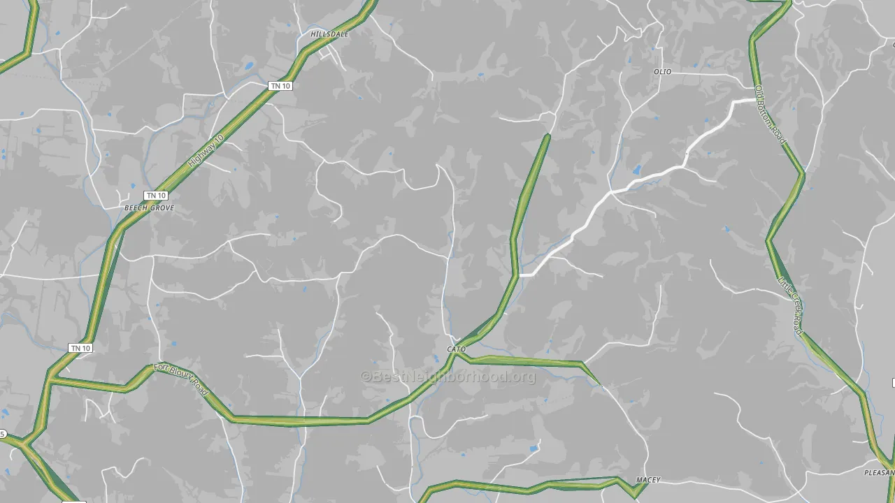 37057, TN Map of Noise Levels in 37057