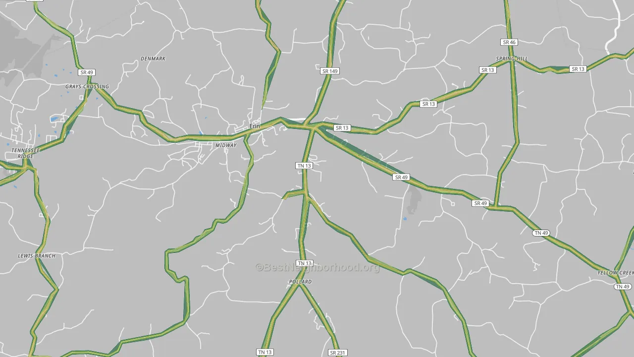 37061, TN Map of Noise Levels in 37061