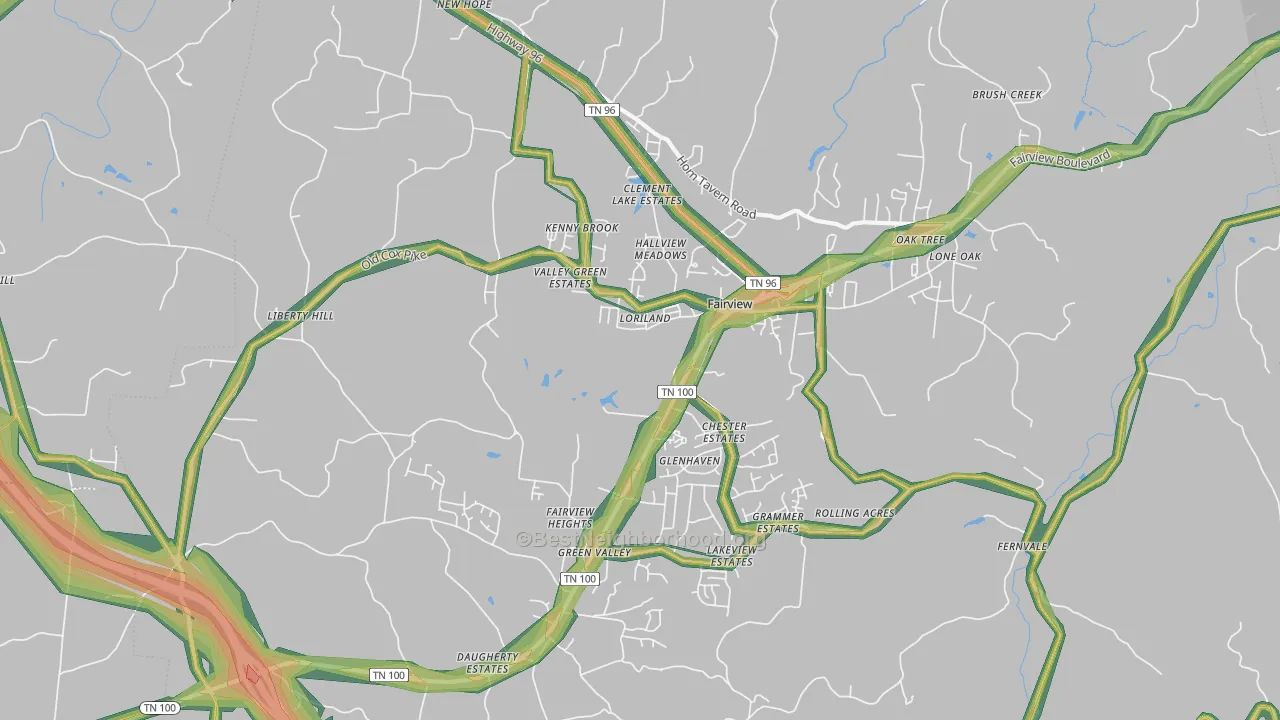 37062, TN Map of Noise Levels in 37062