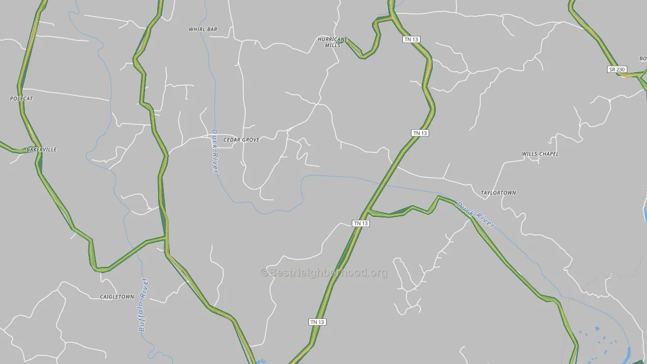 37078, TN Map of Noise Levels in 37078