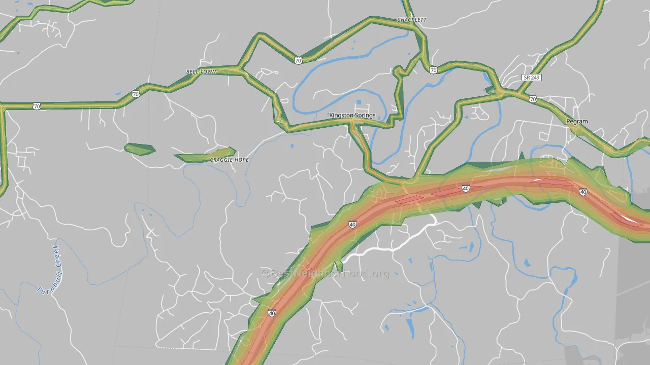 37082, TN Map of Noise Levels in 37082