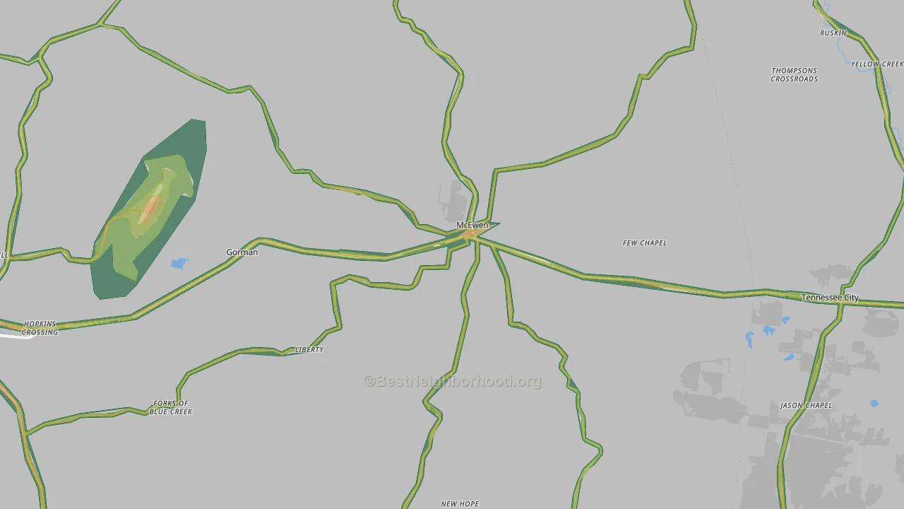 37101, TN Map of Noise Levels in 37101