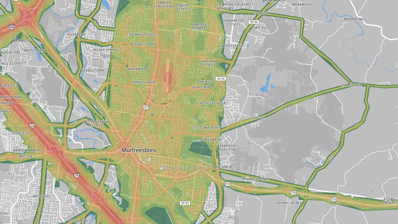 37130, TN Map of Noise Levels in 37130