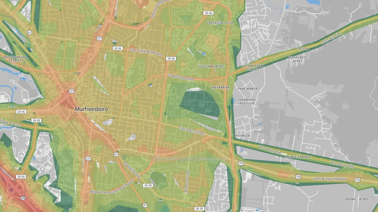 37132, TN Map of Noise Levels in 37132