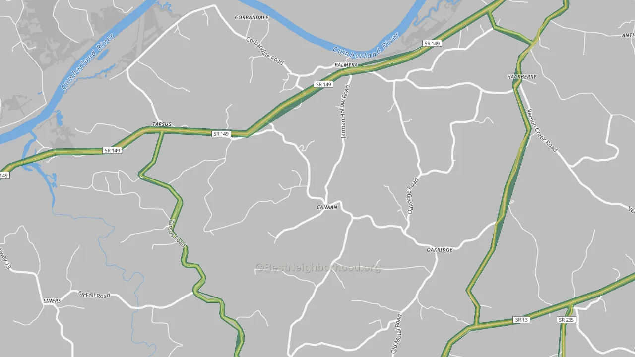 37142, TN Map of Noise Levels in 37142