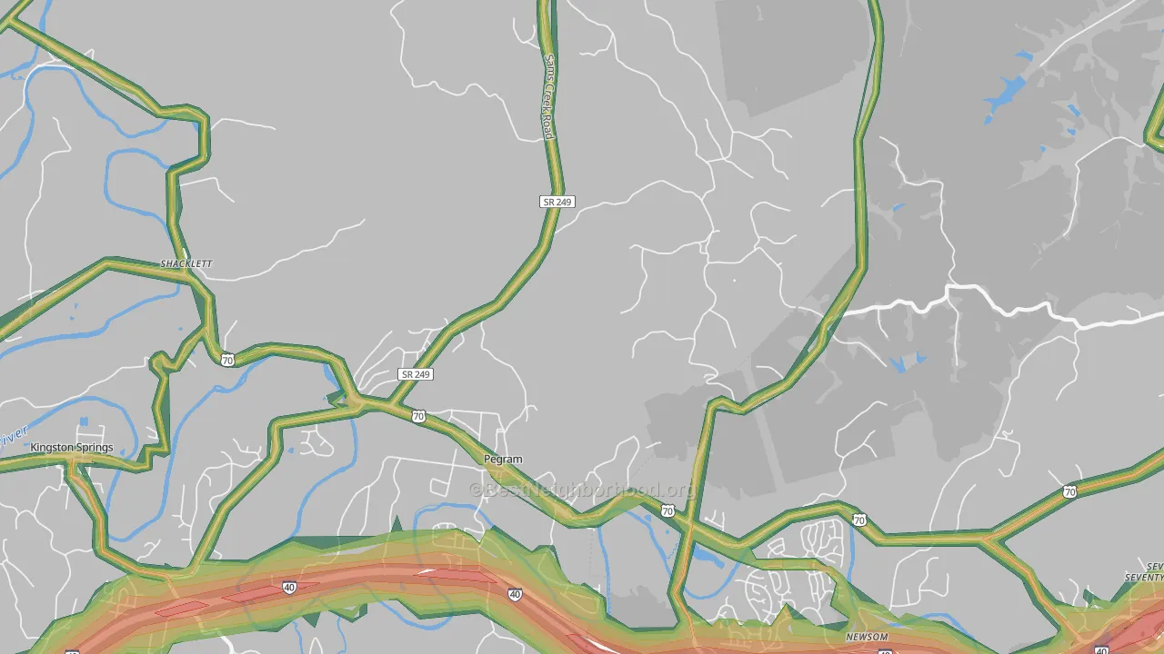 37143, TN Map of Noise Levels in 37143