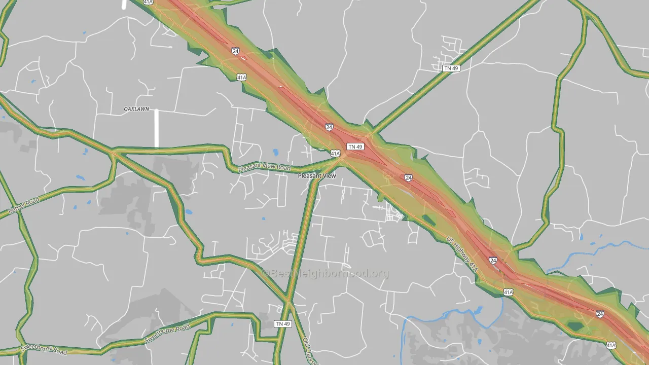 37146, TN Map of Noise Levels in 37146