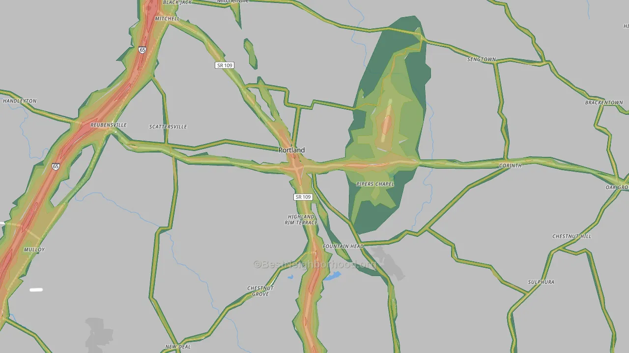 37148, TN Map of Noise Levels in 37148