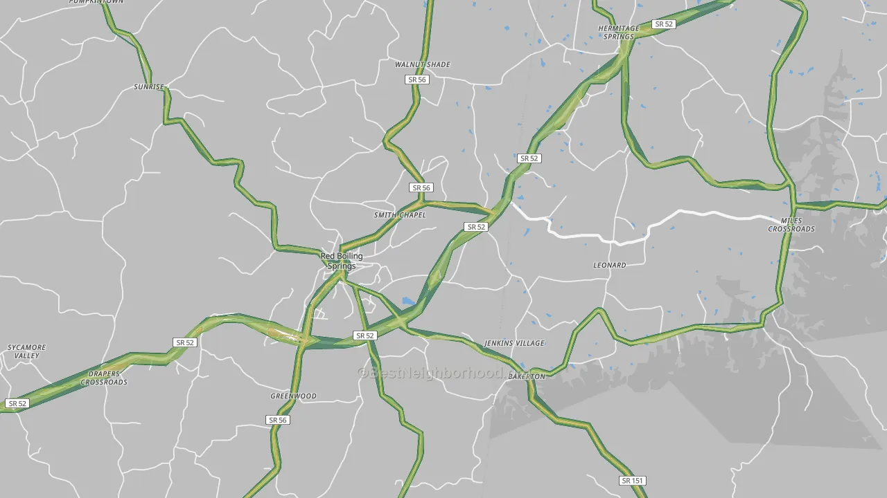37150, TN Map of Noise Levels in 37150