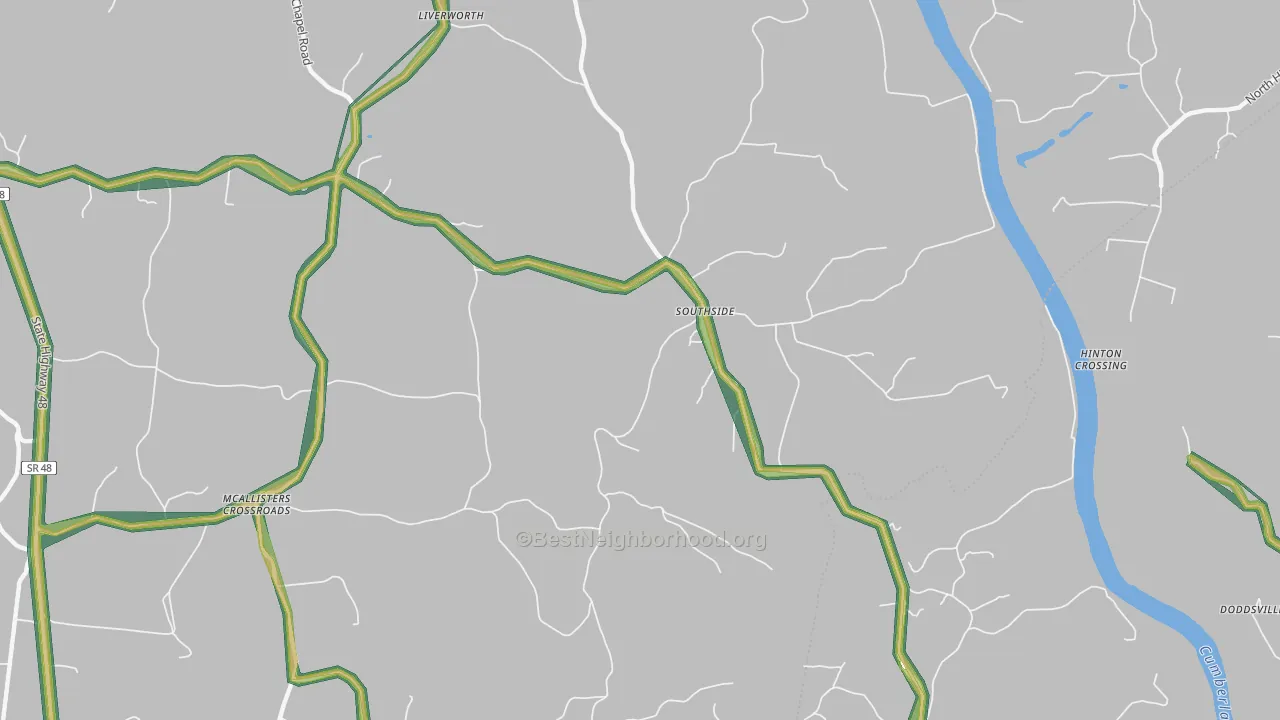 37171, TN Map of Noise Levels in 37171