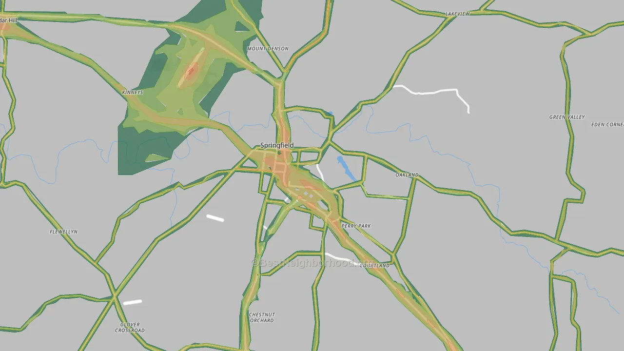 37172, TN Map of Noise Levels in 37172